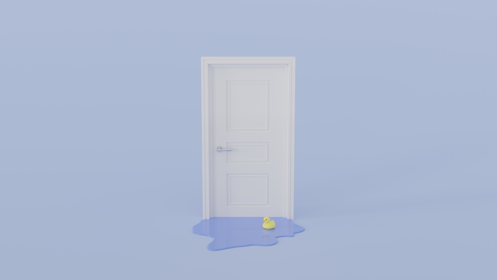 Flood under door graphic
