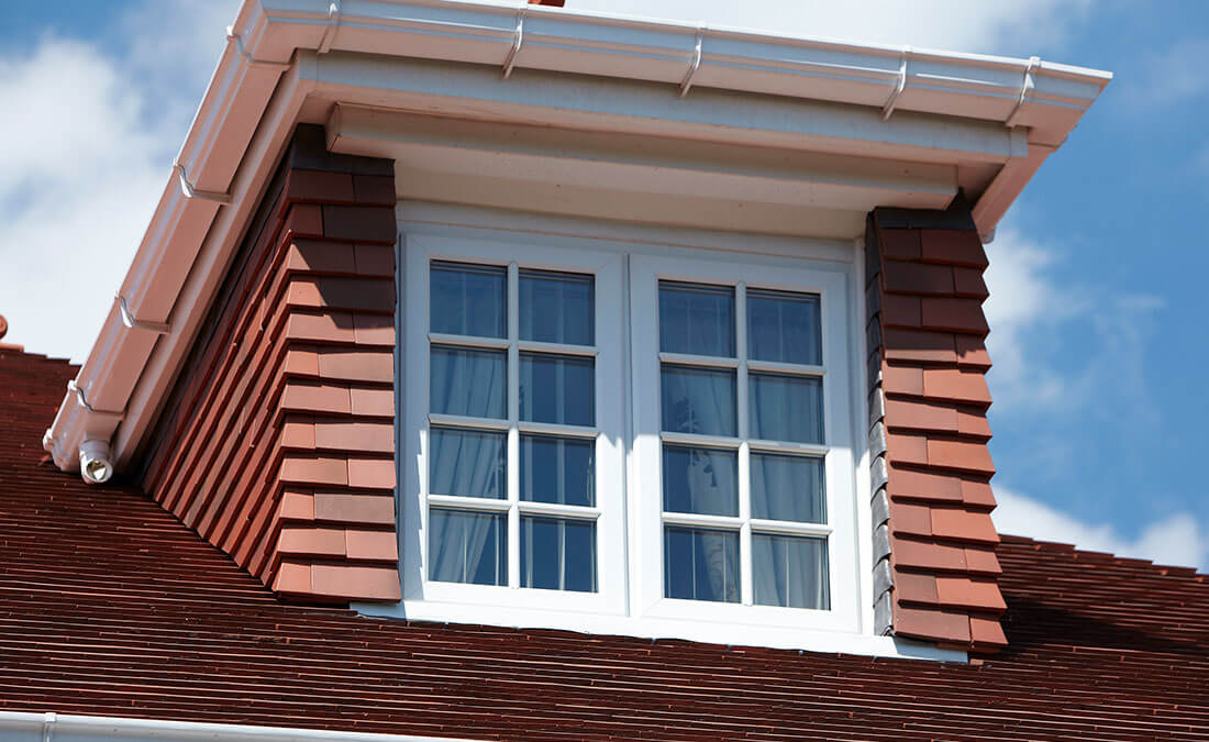Casement window with astragal bars