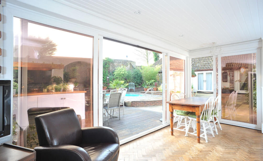 Dual uPVC patio door in white - Plan-it Windows