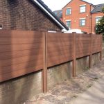 Oak effect composite fencing