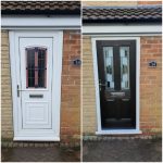Before and after front door