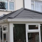 Tiled roof conservatory installation