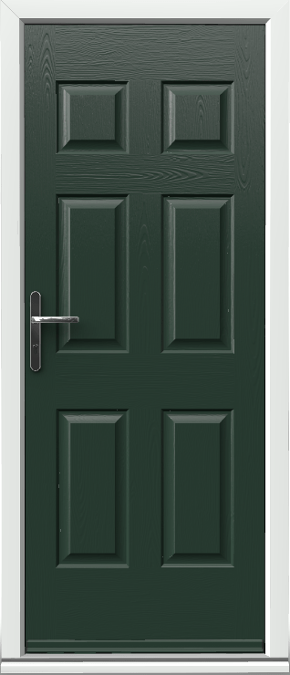 colonial emerald green door